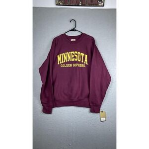 Minnesota Golden Gophers Sweatshirt Mens Medium Red NCAA MV Sport Crewneck